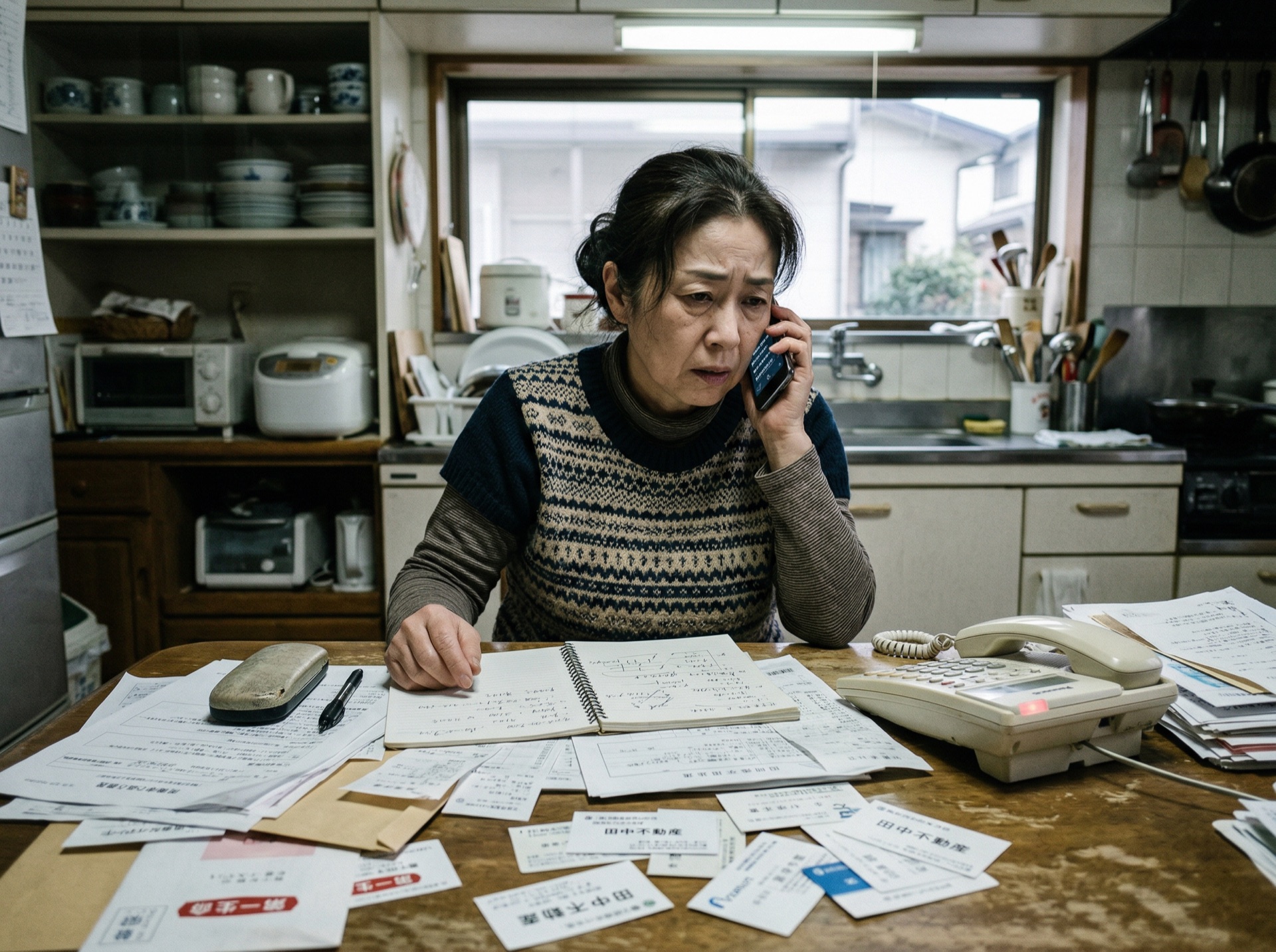 従来の一括見積もり：複数業者からの電話に困る様子